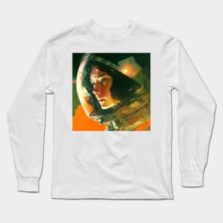 We Are Floating In Space - 44 - Sci-Fi Inspired Retro Artwork Long Sleeve T-Shirt